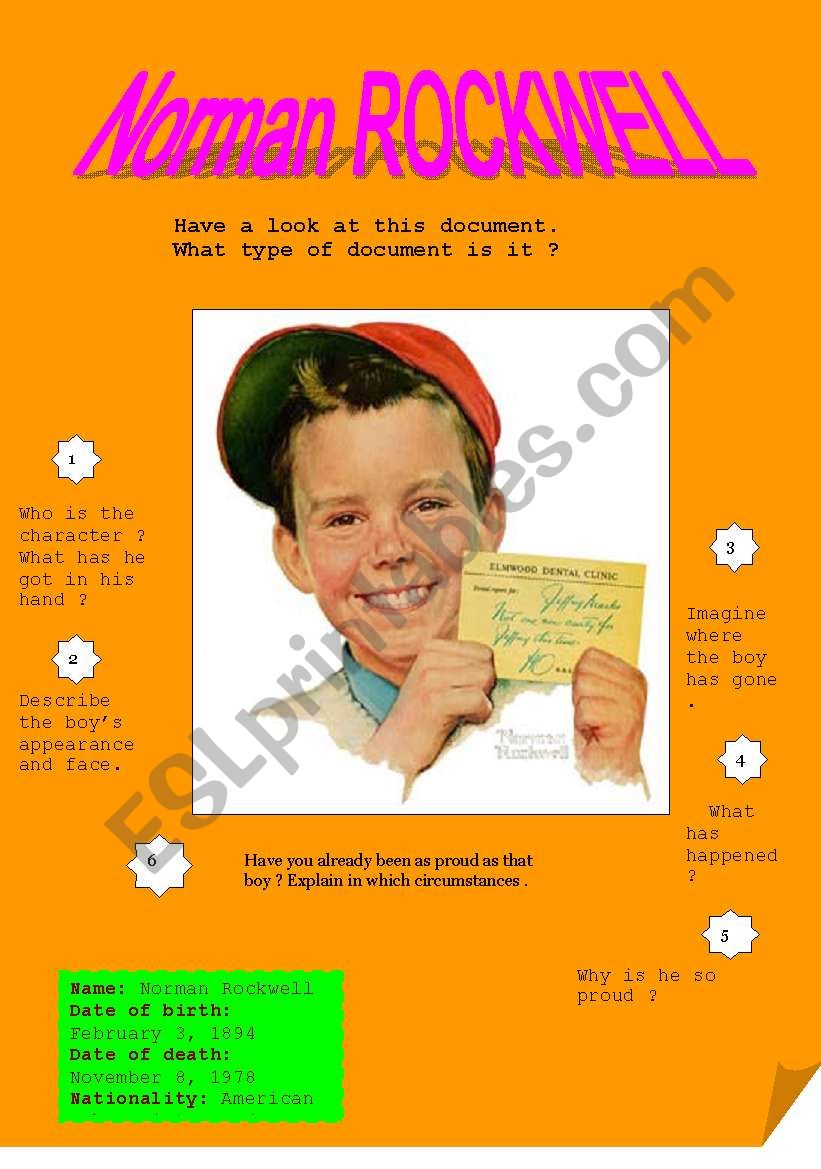 norman rockwell dental clinic worksheet