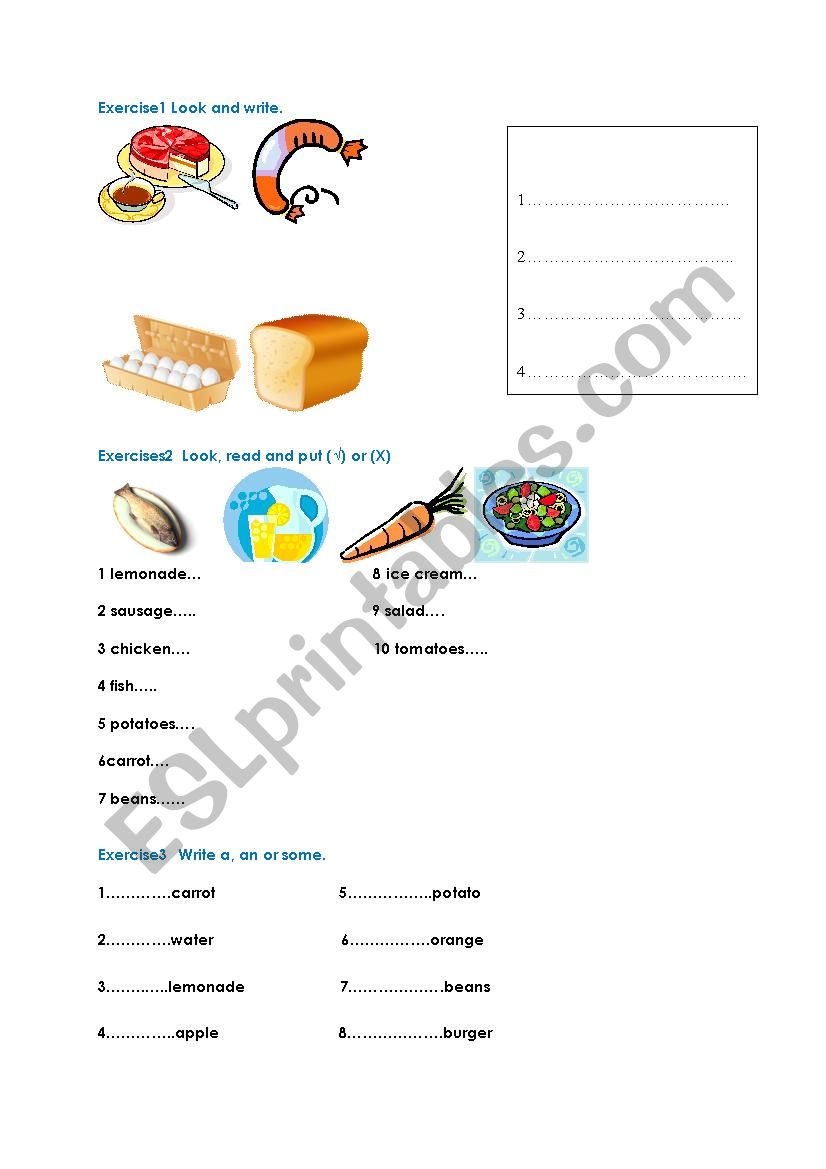 Food and drinks (2) worksheet