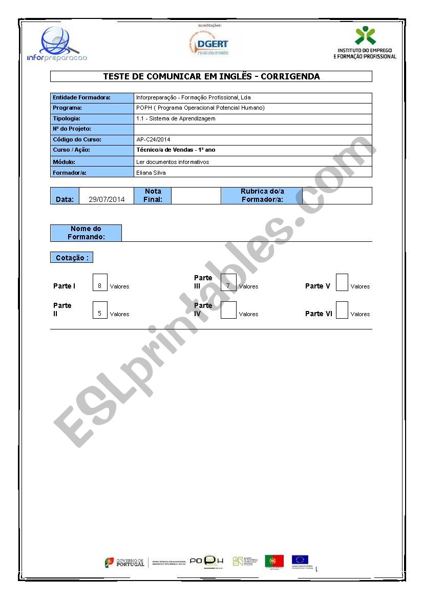 Test - advertising techniques, Food Labels, Newspapers