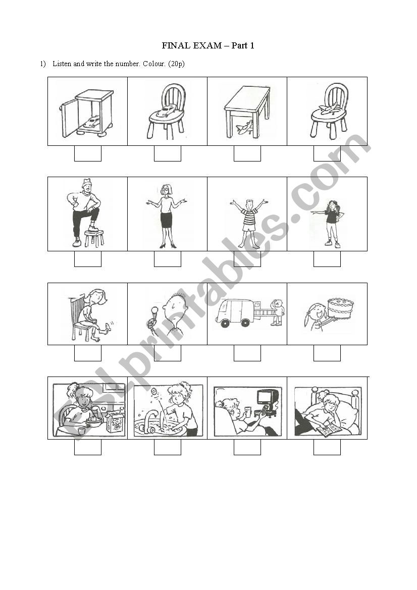 Happy Street 1 - Final Exam (units 5-8) - Part I