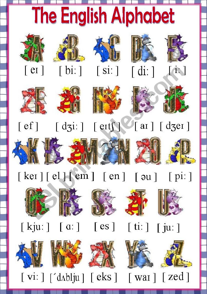 The English Alpabet worksheet