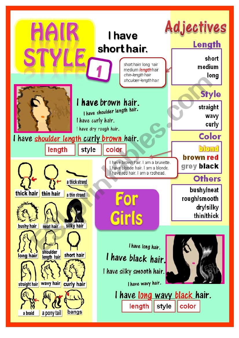 How to describe hairstyles for girls
