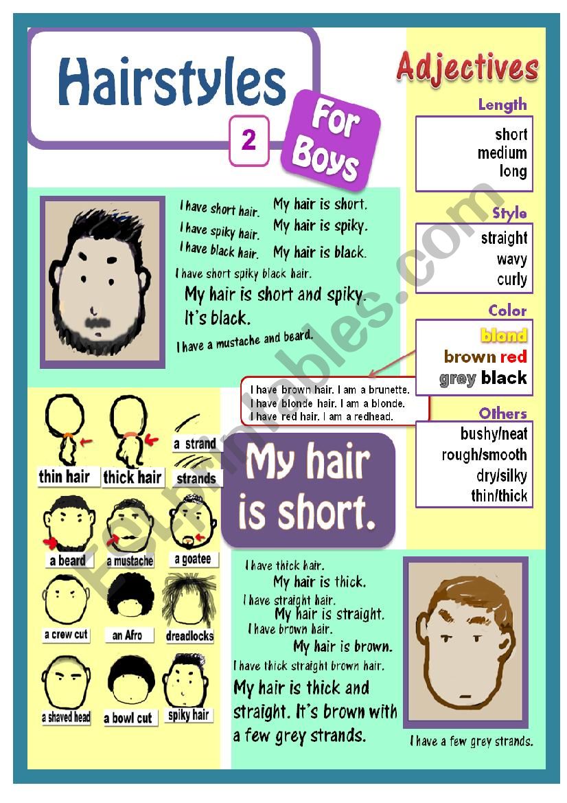 How to describe hairstyles for boys