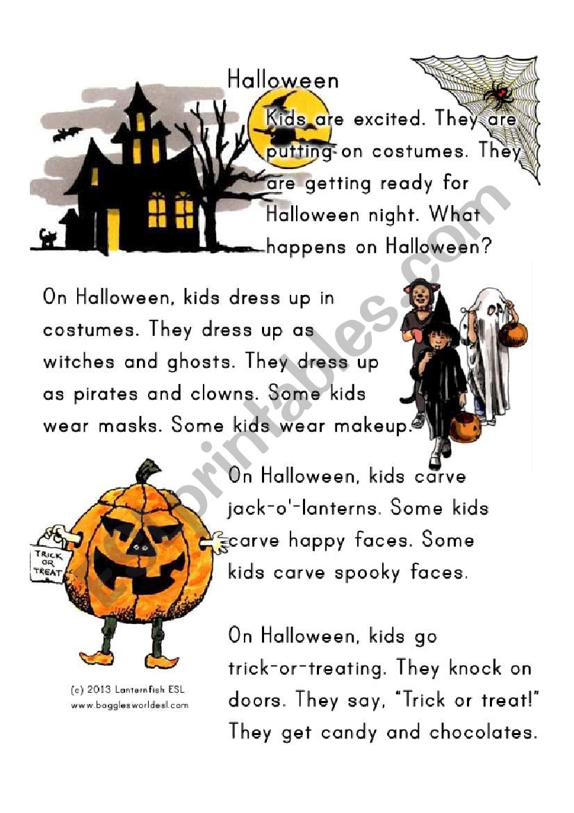 Halloween worksheet