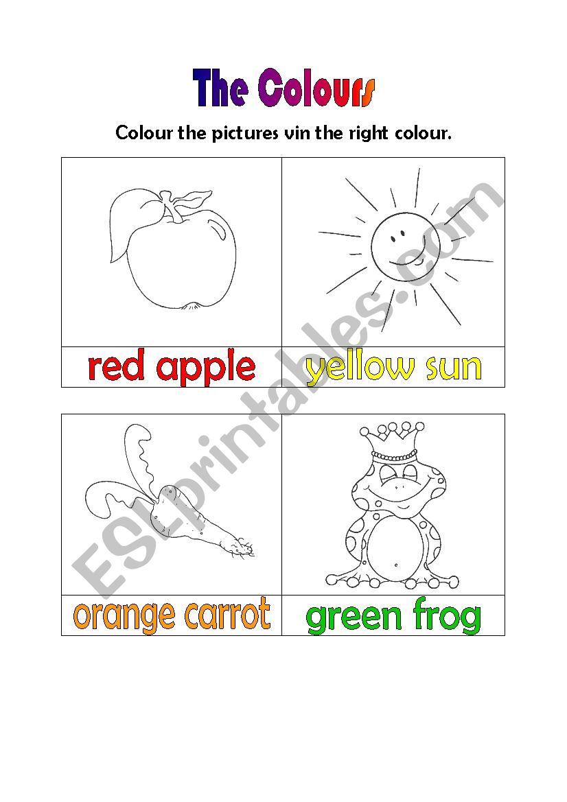 Colours worksheet