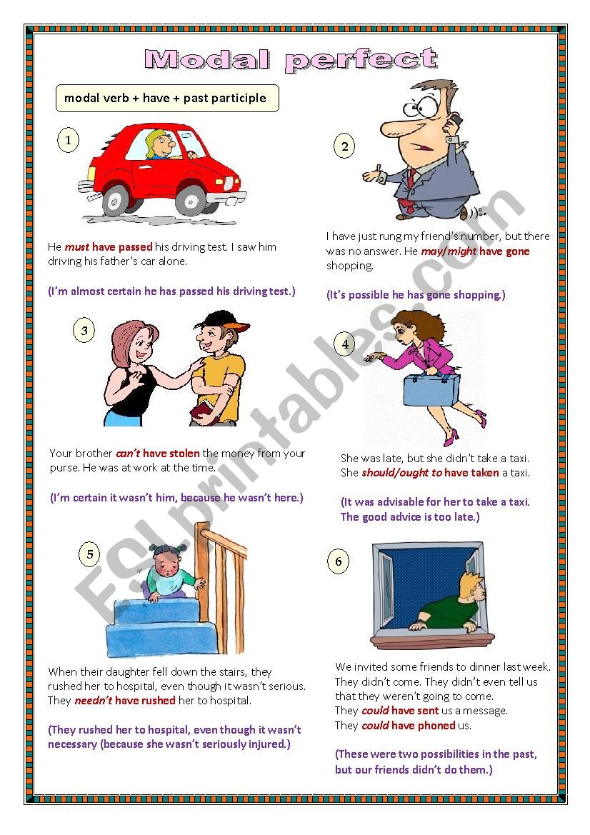 Modal Perfect worksheet