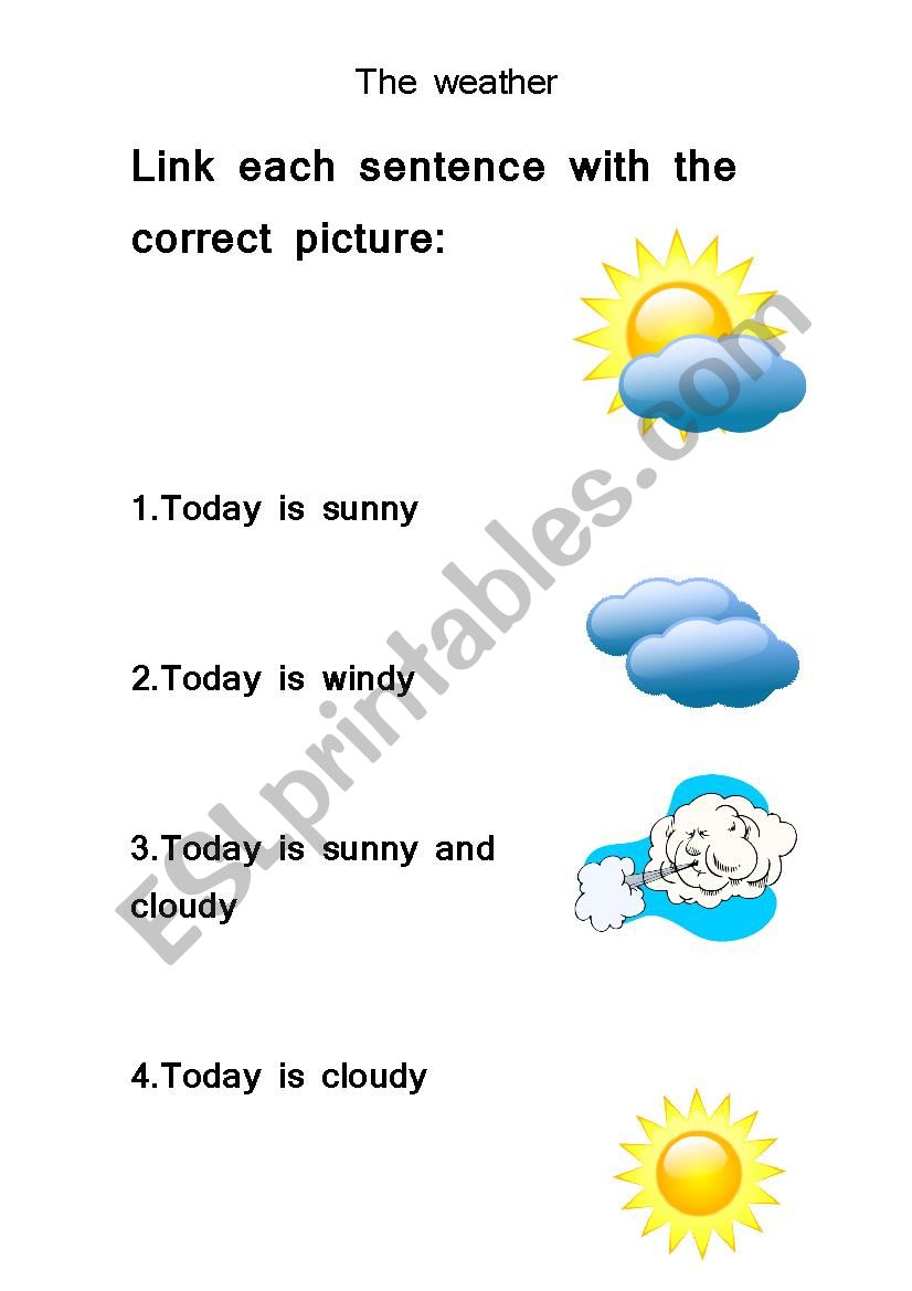 THE WEATHER  worksheet