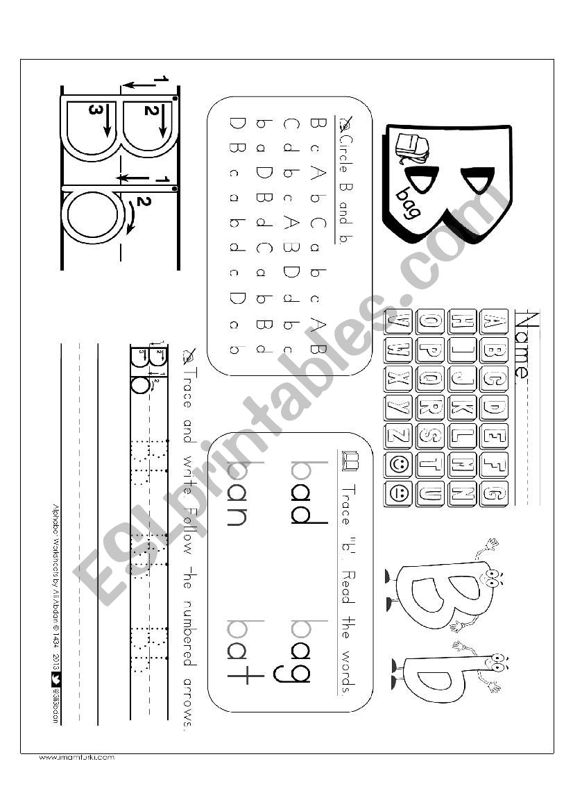 Alphabet Worksheets - B worksheet