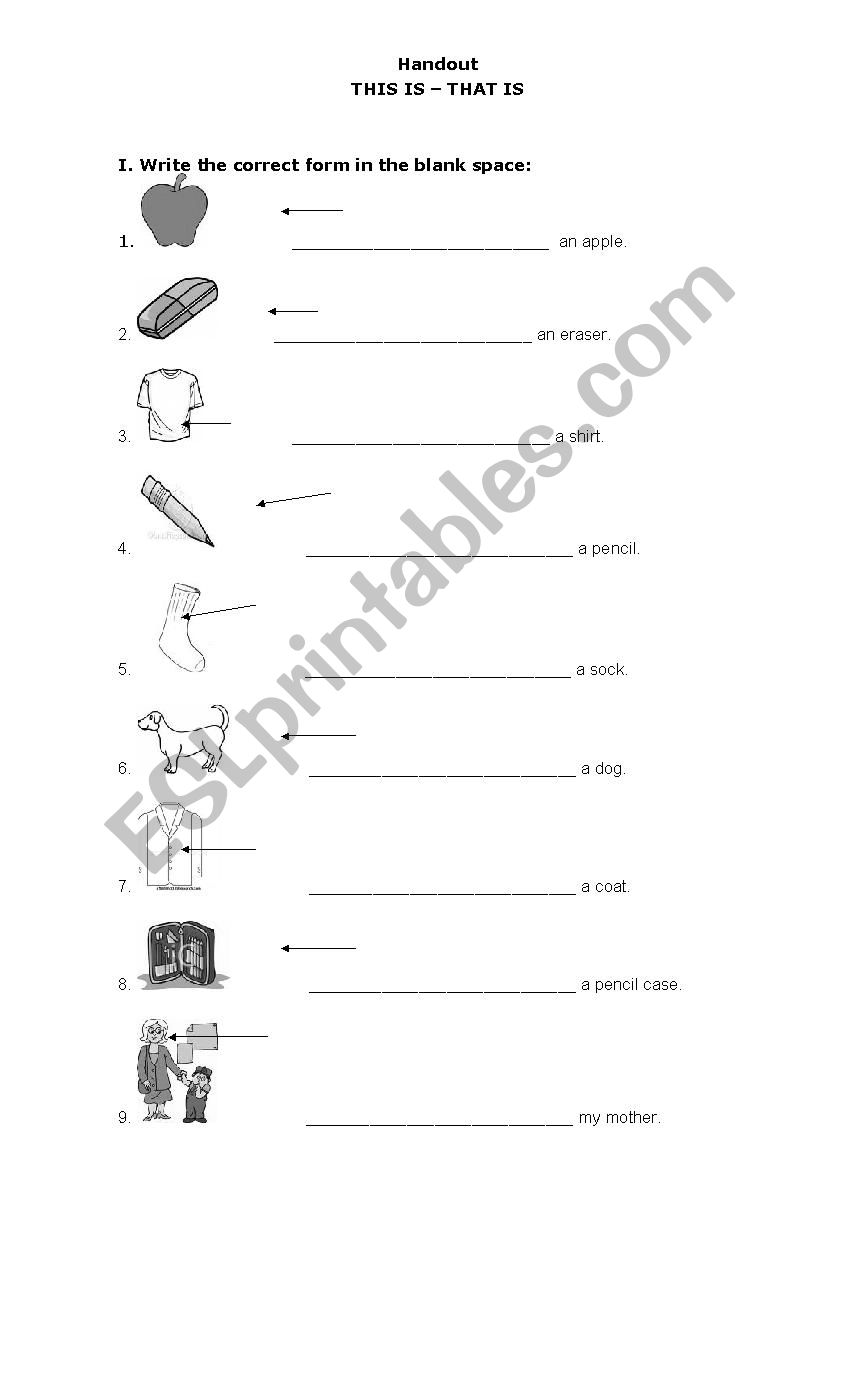 This-That-These-Those worksheet