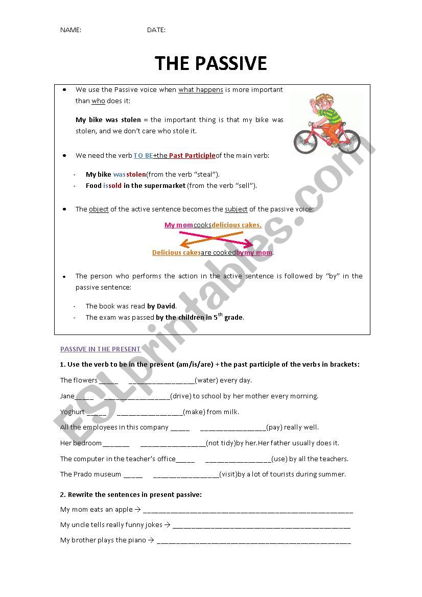 Passive voice. worksheet