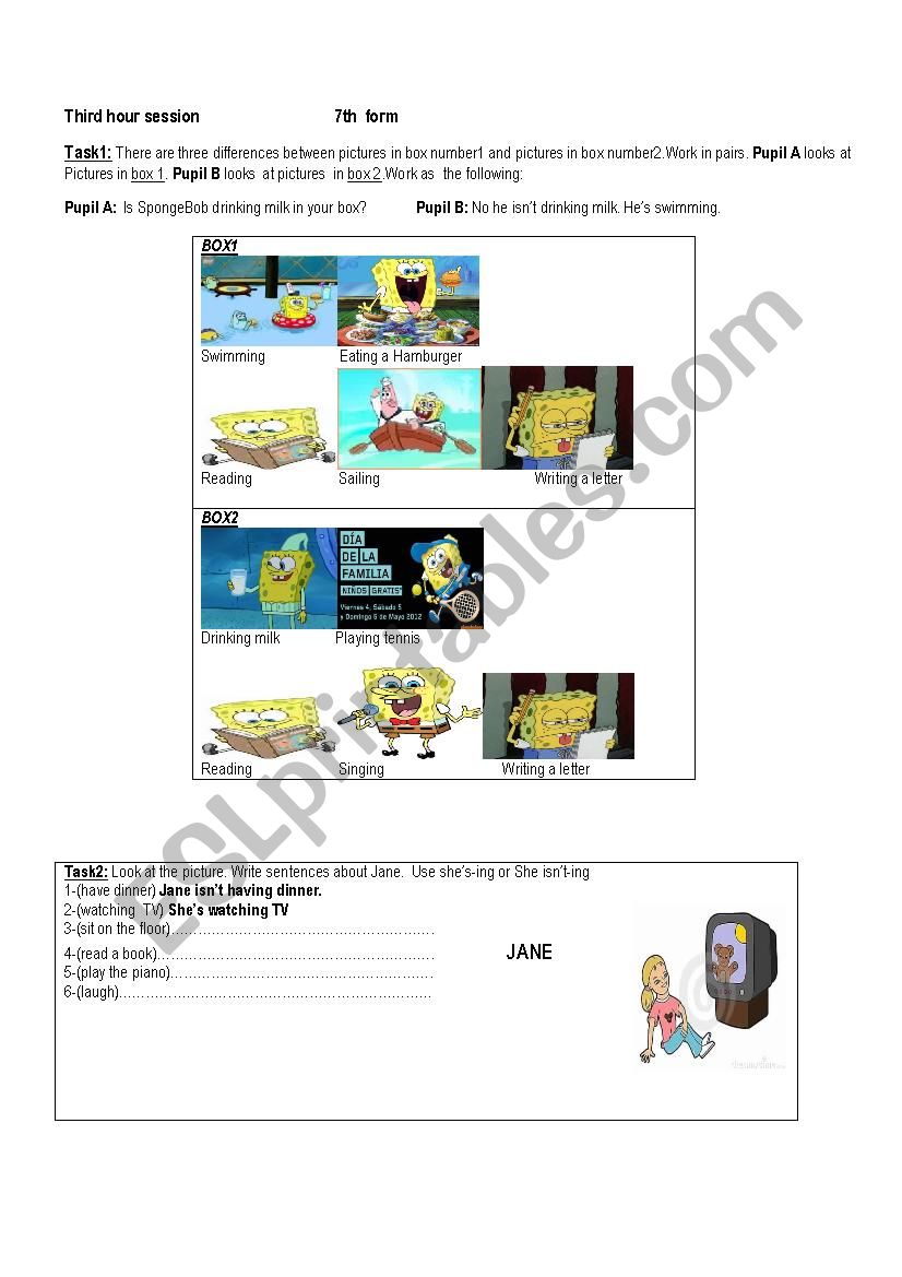 WhatÂ´s happening worksheet