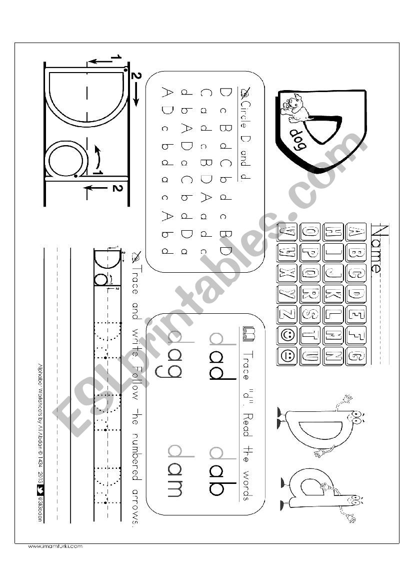 Alphabet Worksheets - D worksheet