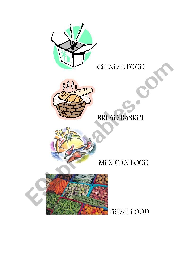 Food Types worksheet