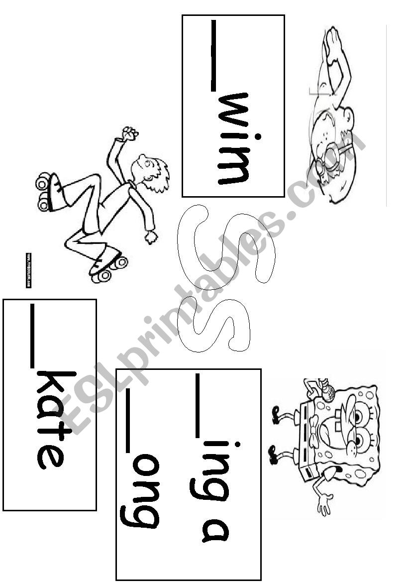 Letter s - ESL worksheet by emarshall1984