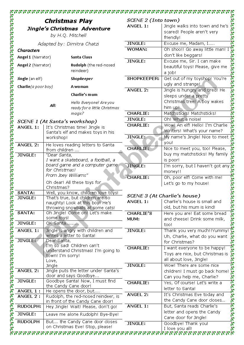 JINGLES CHRISTMAS ADVENTURE  worksheet