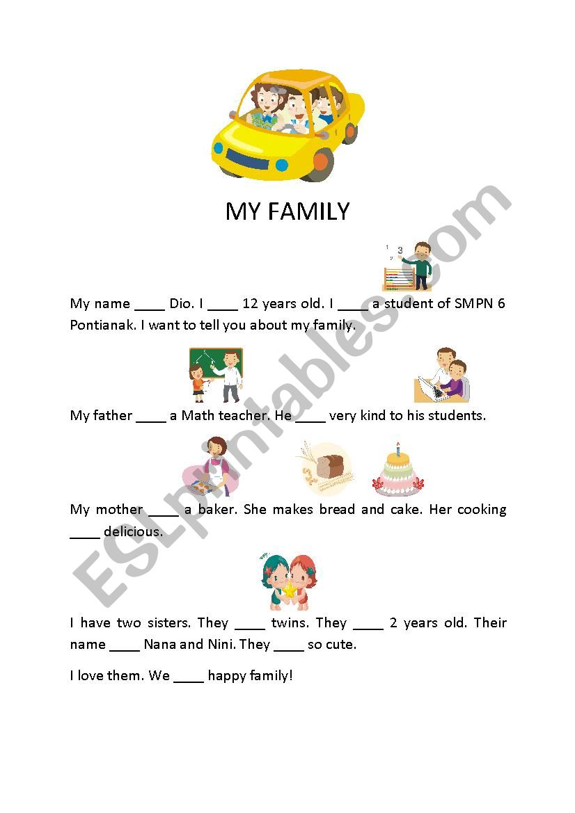 My Family worksheet