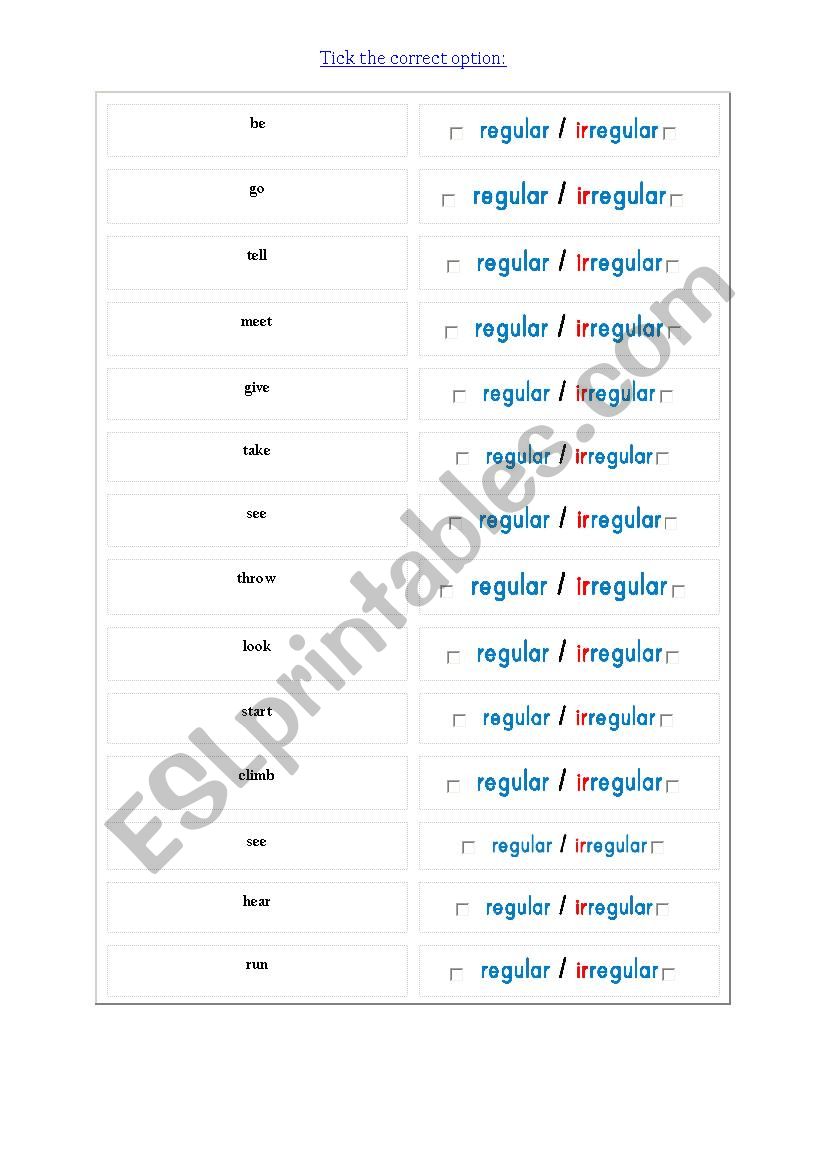 Simple Past worksheet