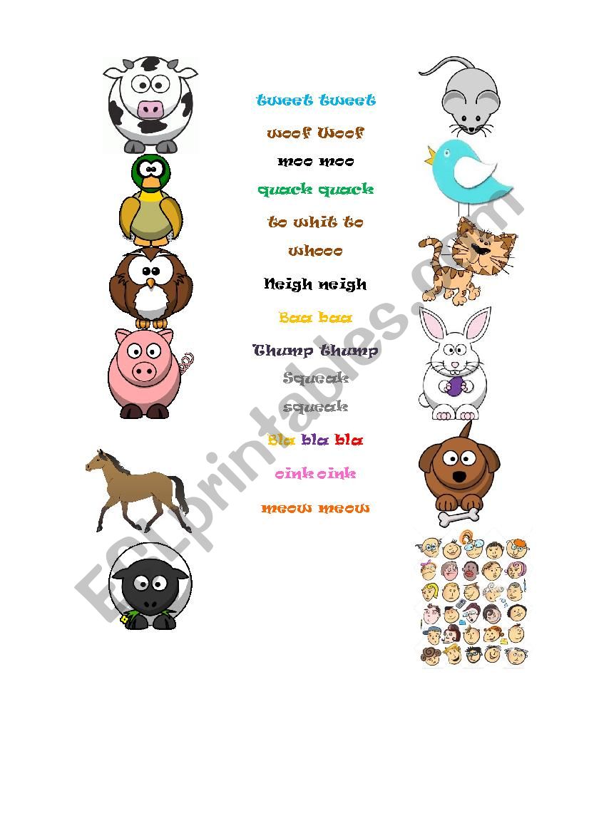 Animal song worksheet