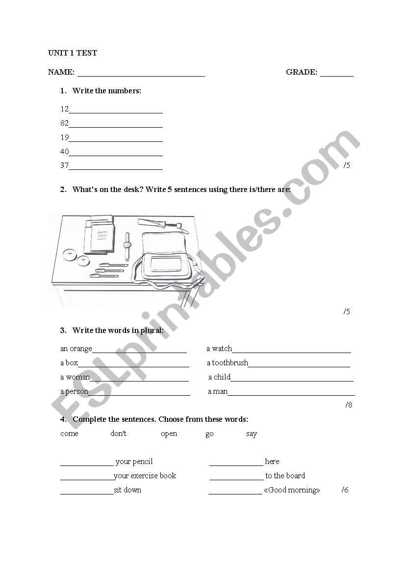 Project 1 test worksheet