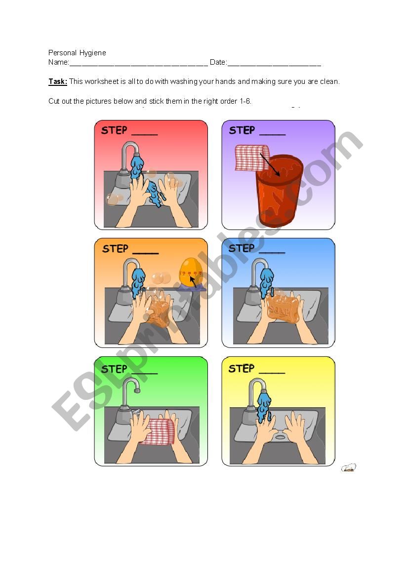 Personal Hygiene worksheet