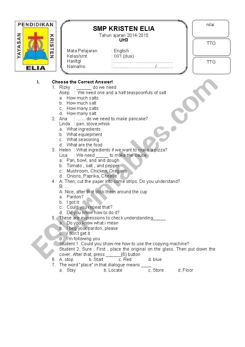 Reading and Adverb worksheet