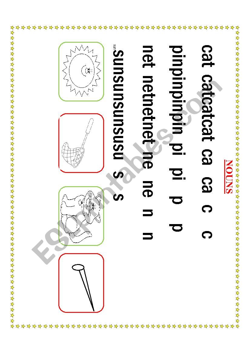 NOUNS worksheet