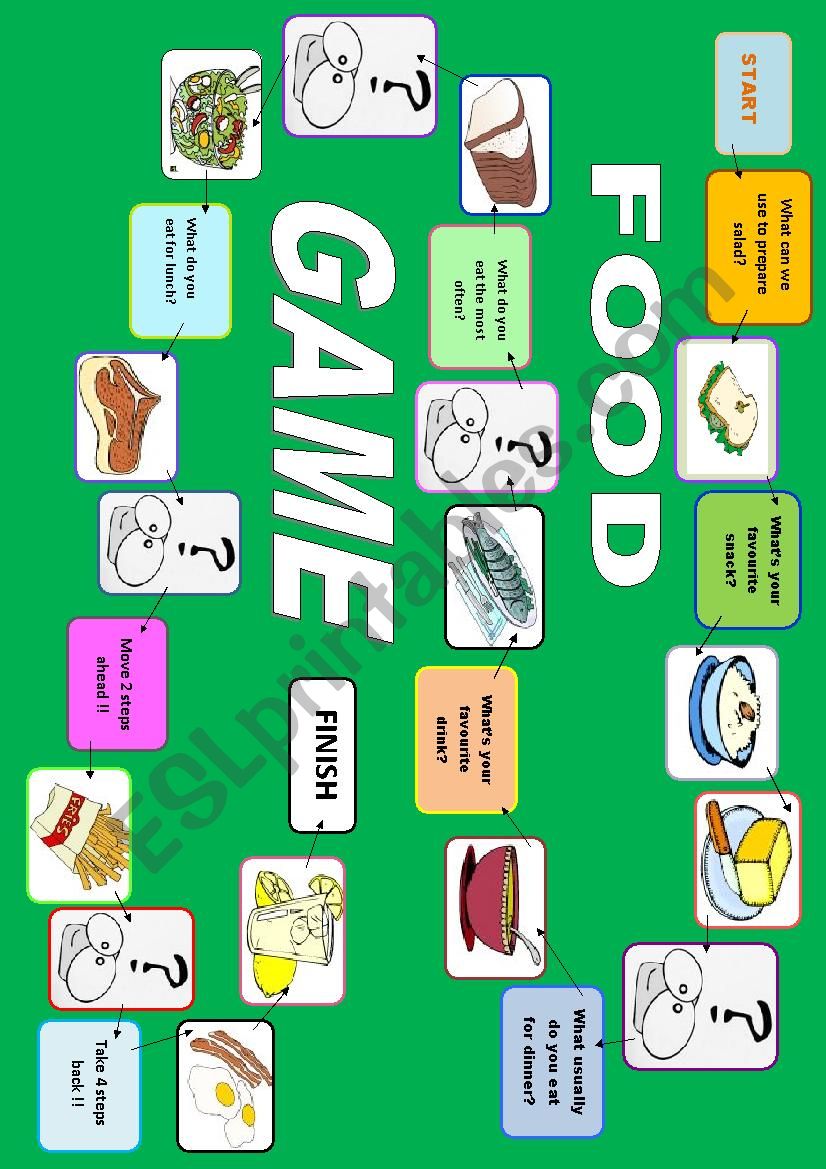 Food game part 1 worksheet