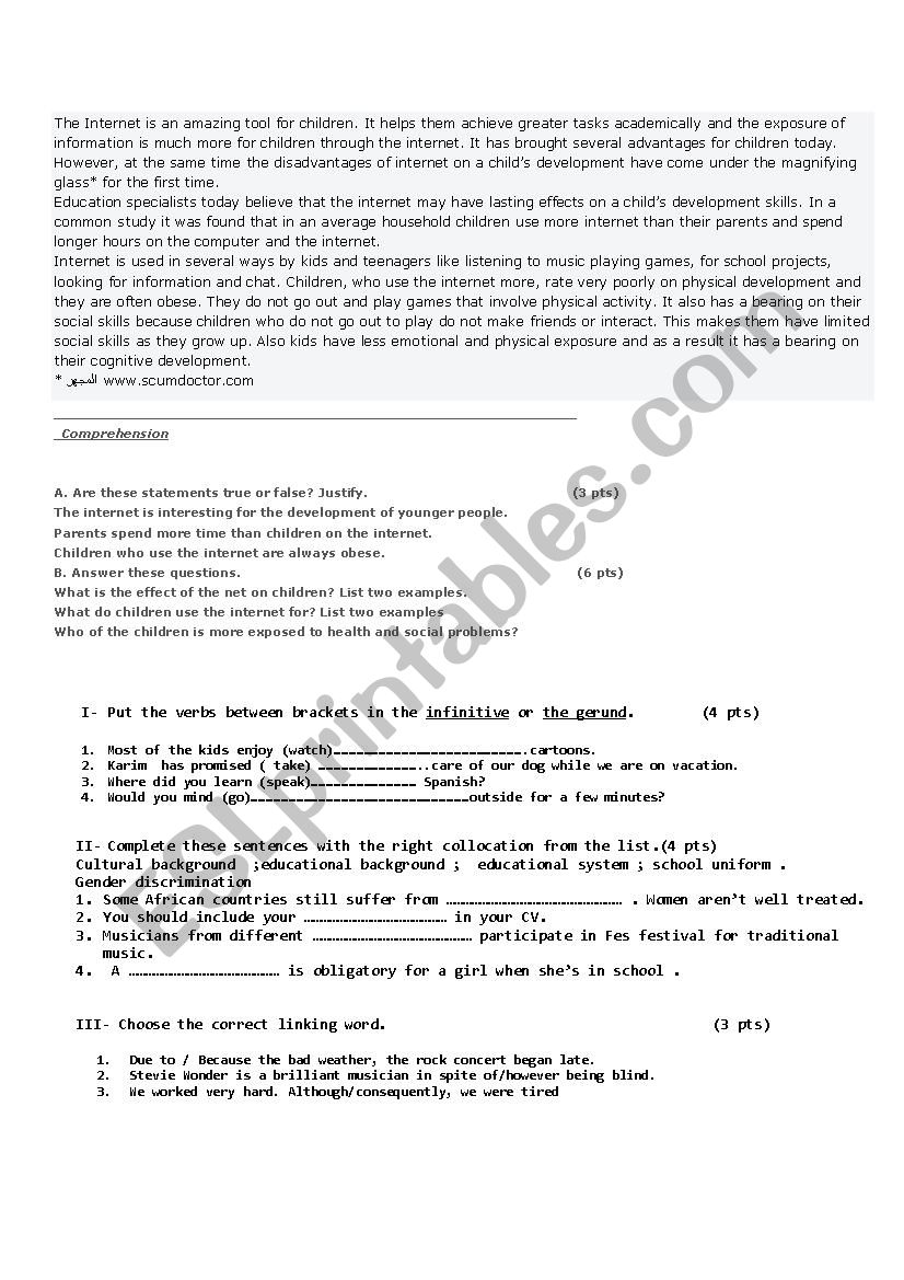 bac quiz 1 gateway worksheet