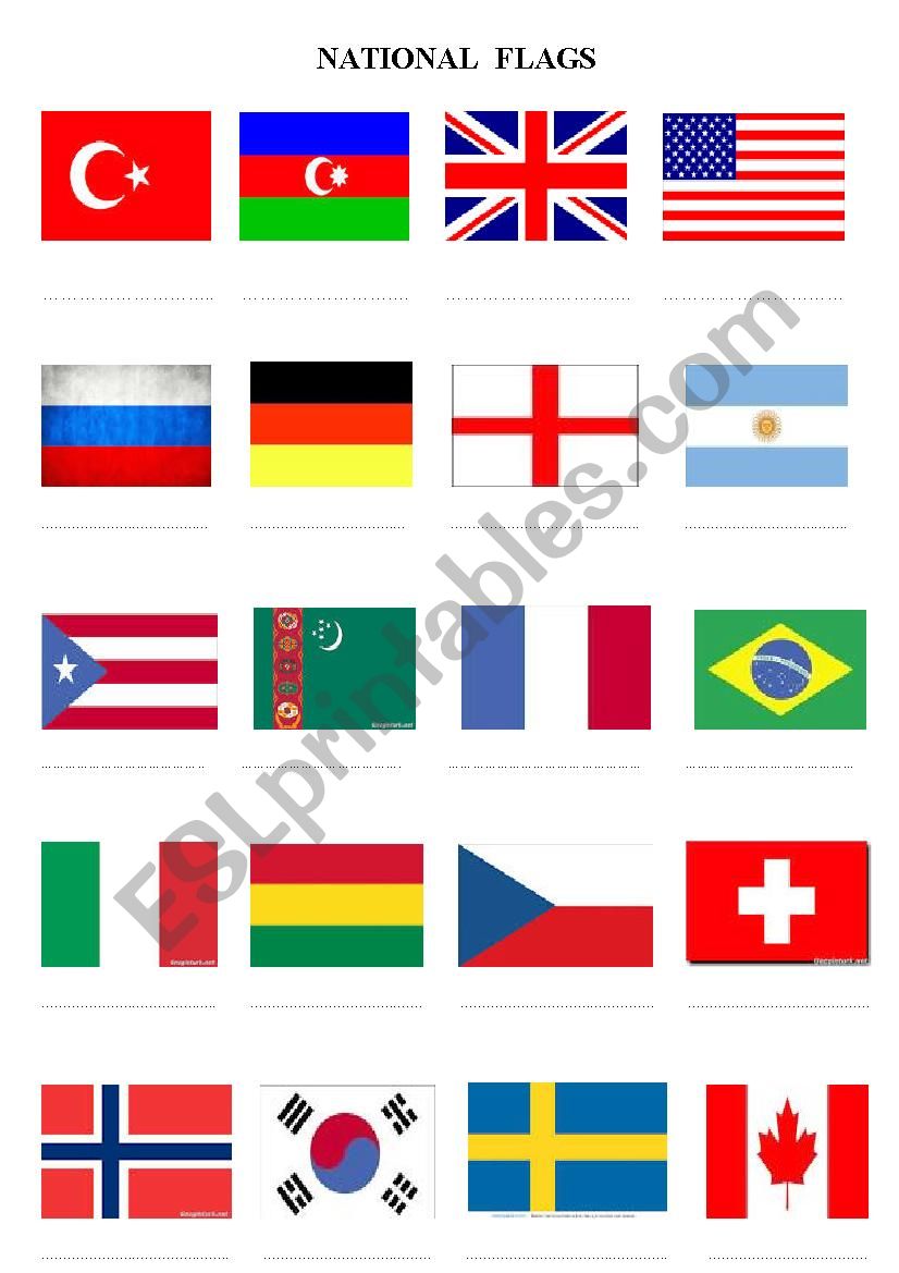 flags worksheet