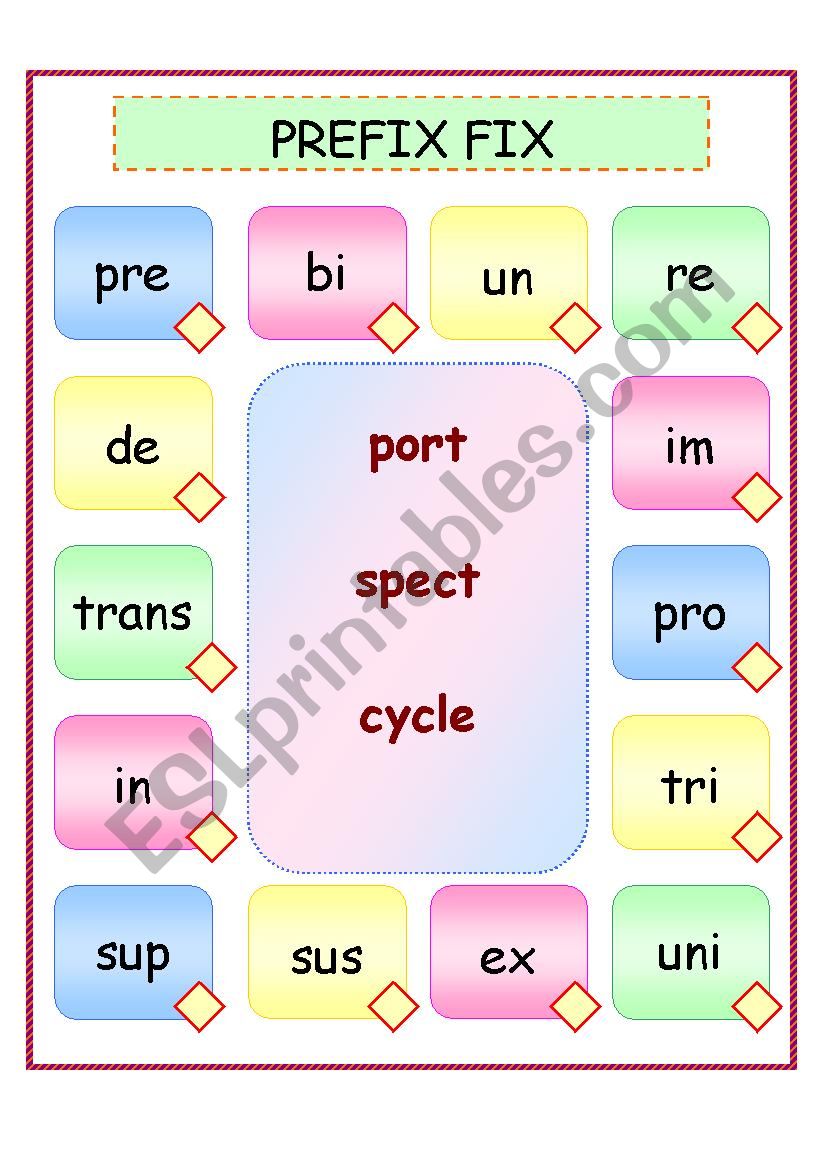 Prefix Fix worksheet