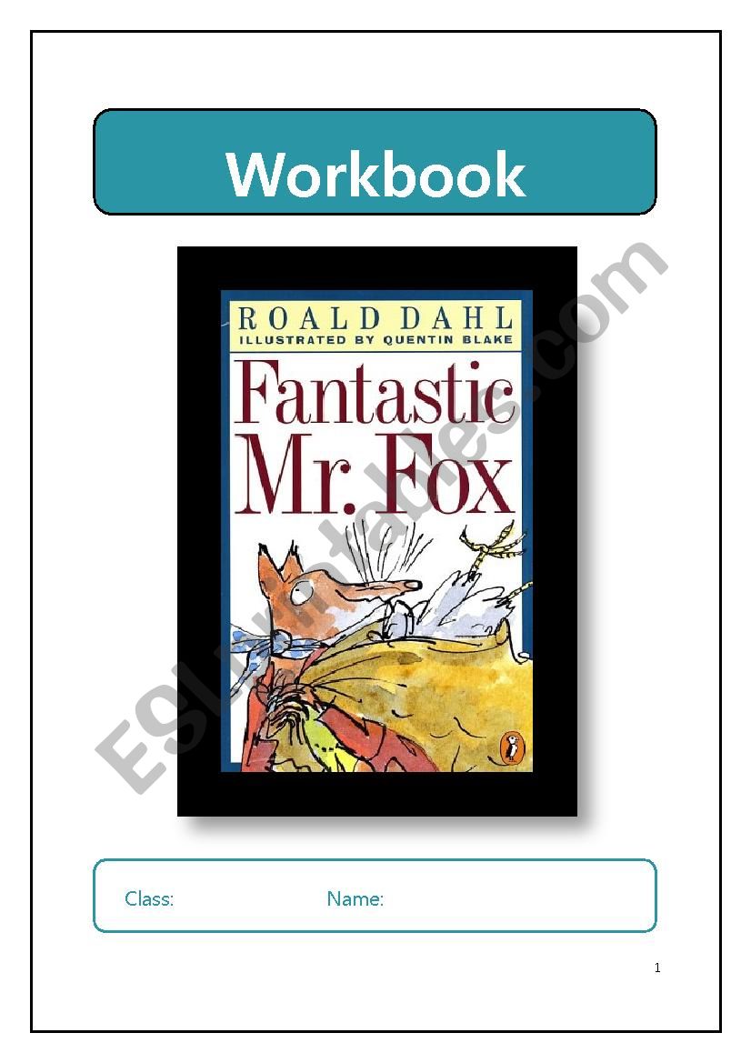 Fantastic Mr. Fox workbook  worksheet