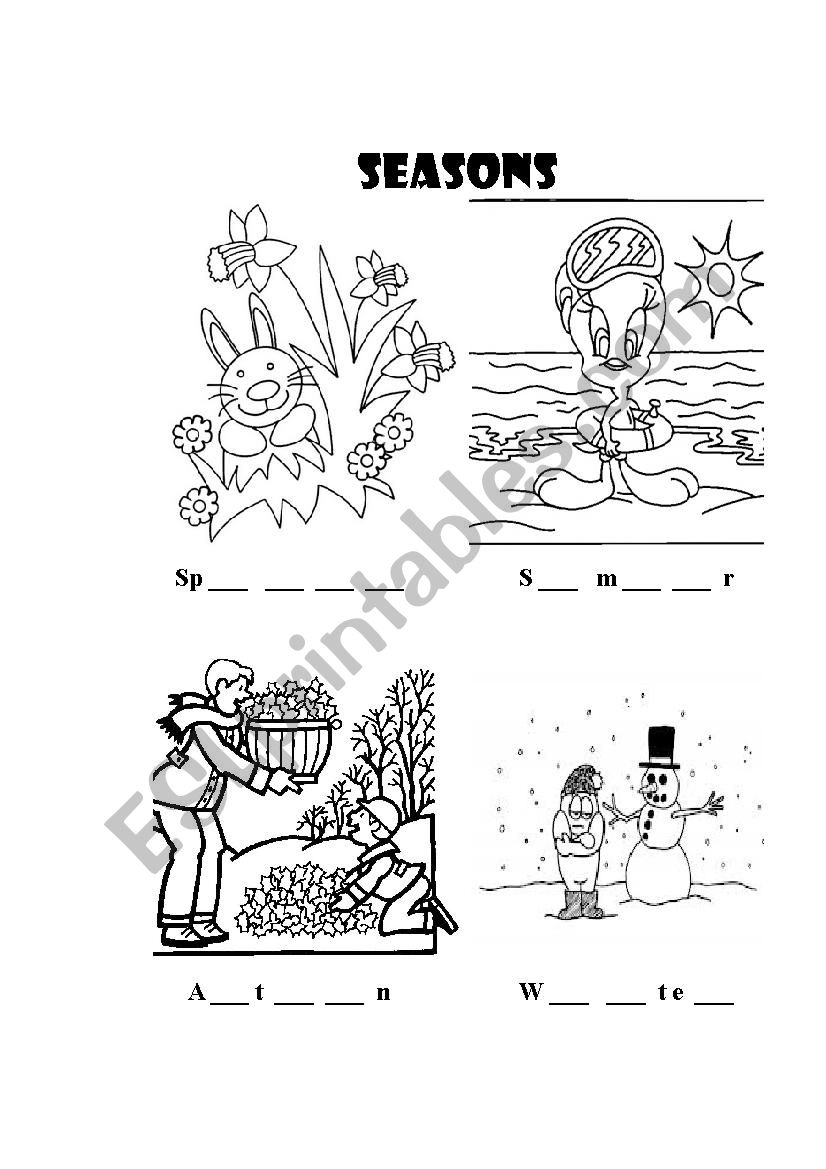 Primary Seasons, Months, Days and Feelings