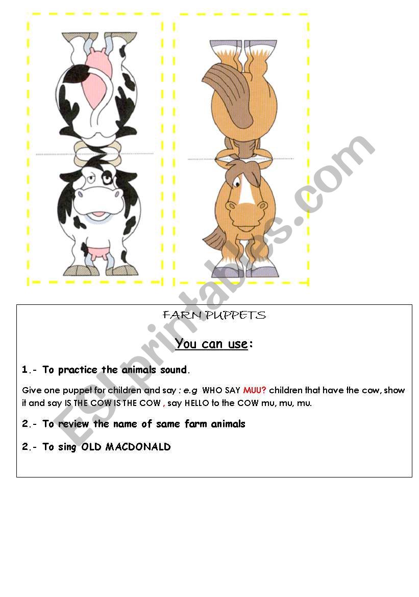 FARM PUPPETS I worksheet