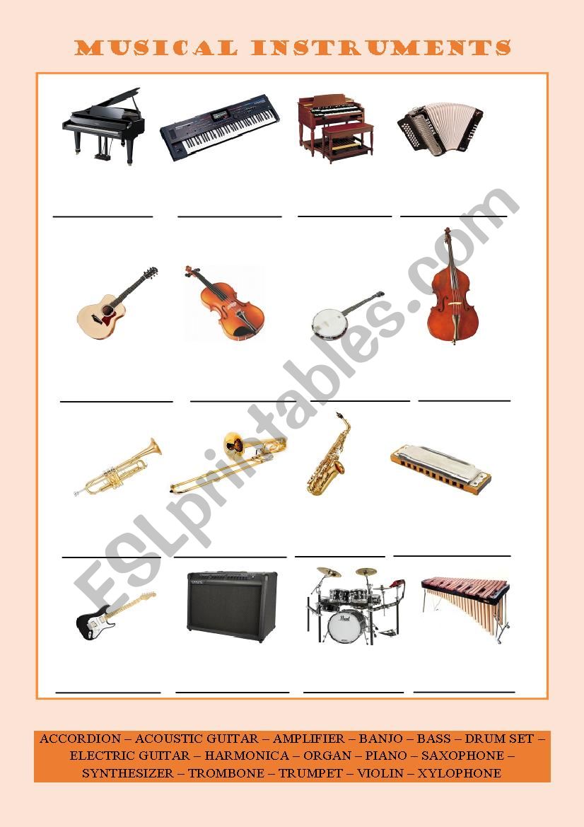 Musical Instruments (Vocabulary Series 4)