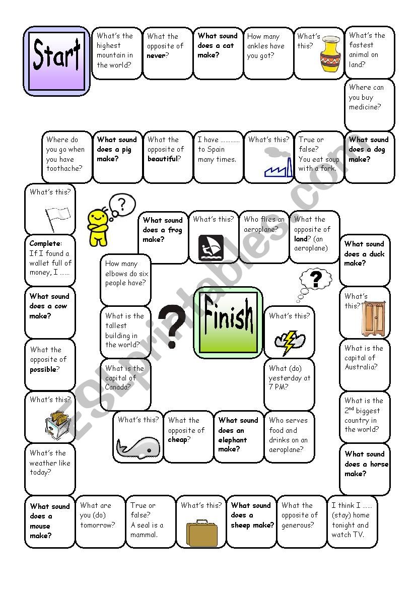 board game mix worksheet