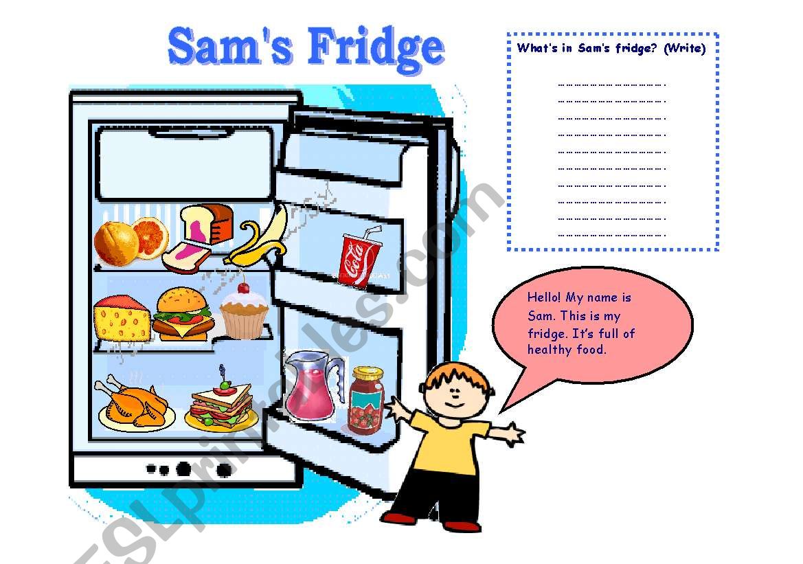 Sams Fridge worksheet