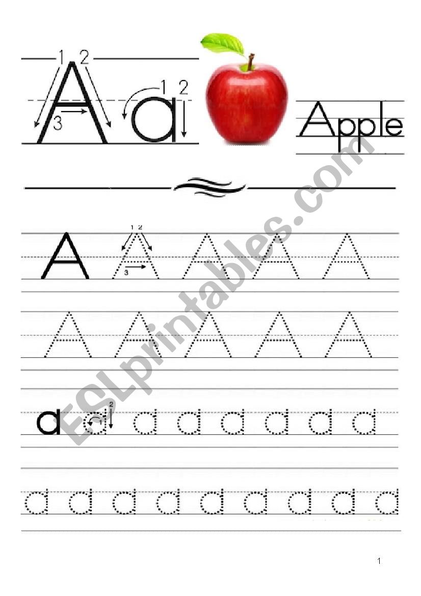 Letter A Worksheet worksheet