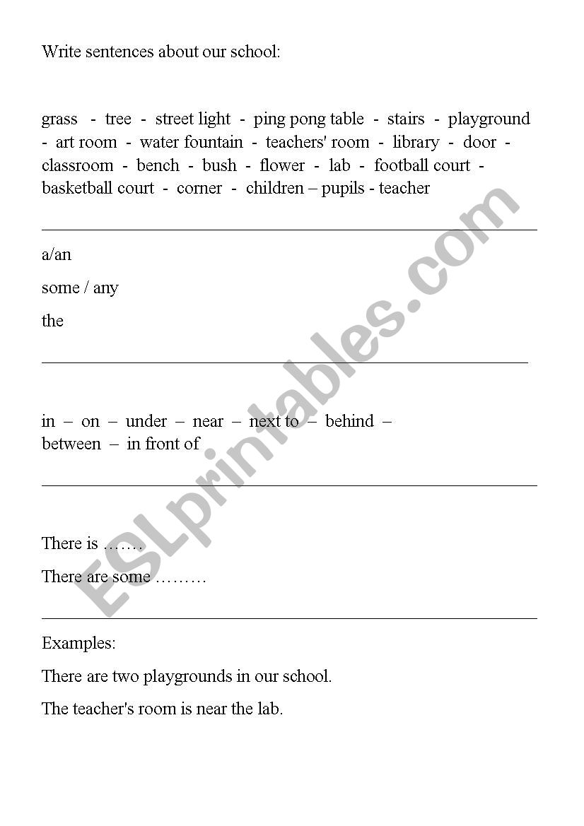 vocabulary worksheet