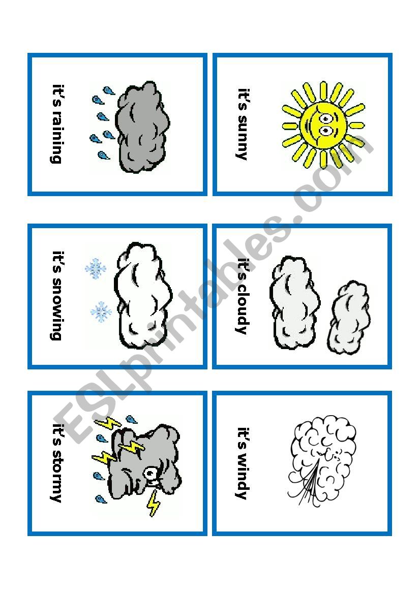 Weather - flash-cards worksheet