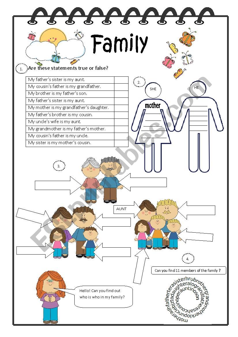 Family worksheet