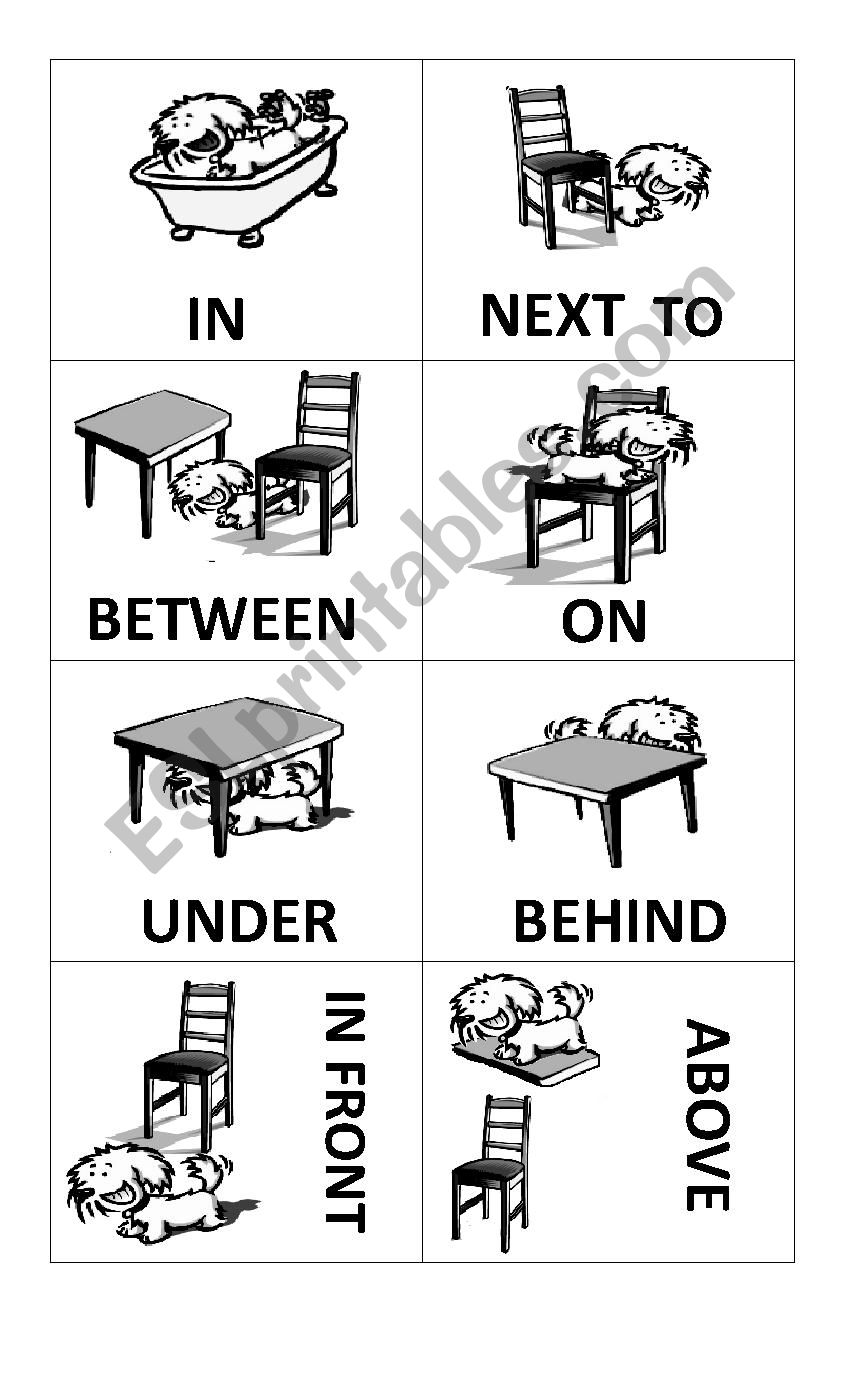 Preposition Flashcards worksheet