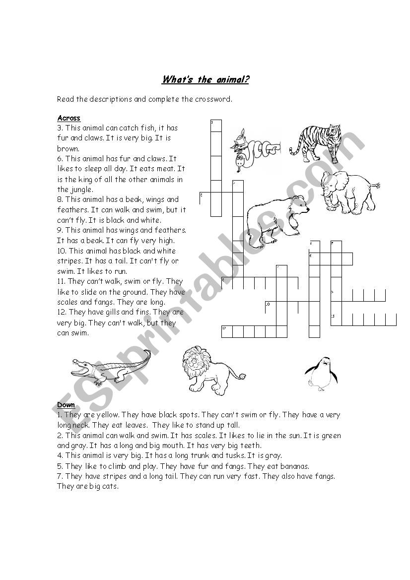 Whats the animal? worksheet