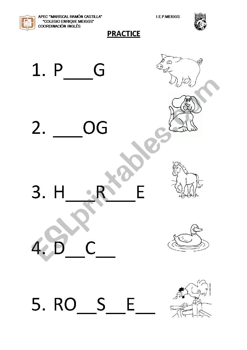 Farm Animals worksheet