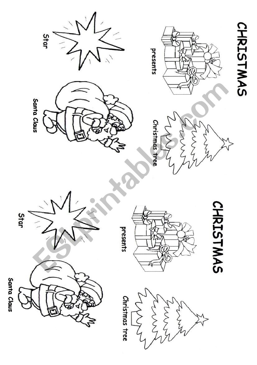 Christmas vocabulary worksheet