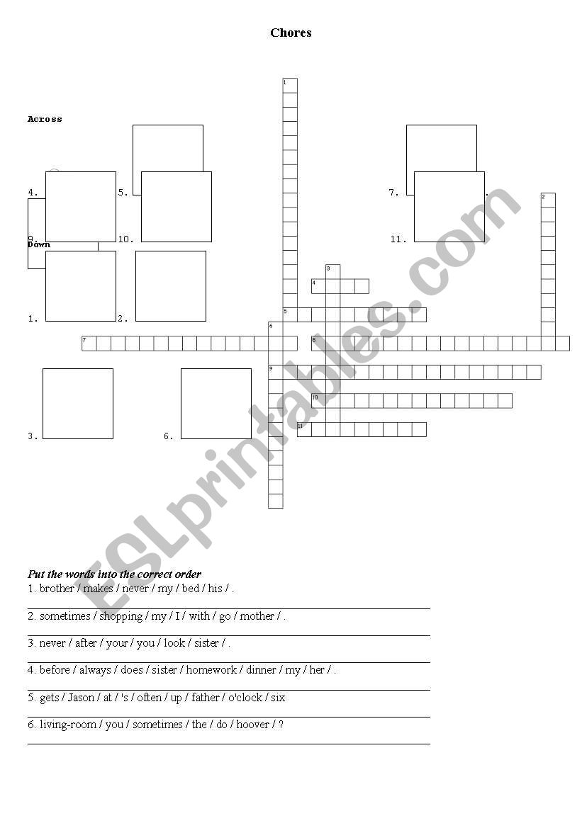 chores worksheet