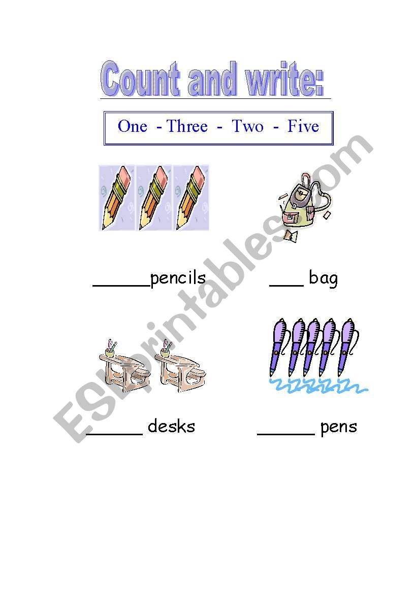 Numbers worksheet