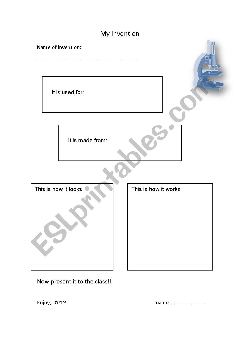 My invention worksheet