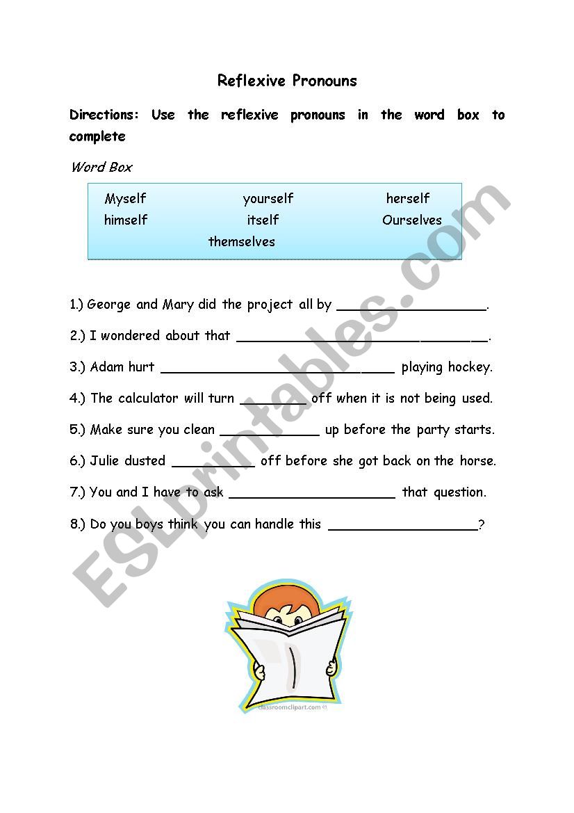 Reflexive Pronouns worksheet