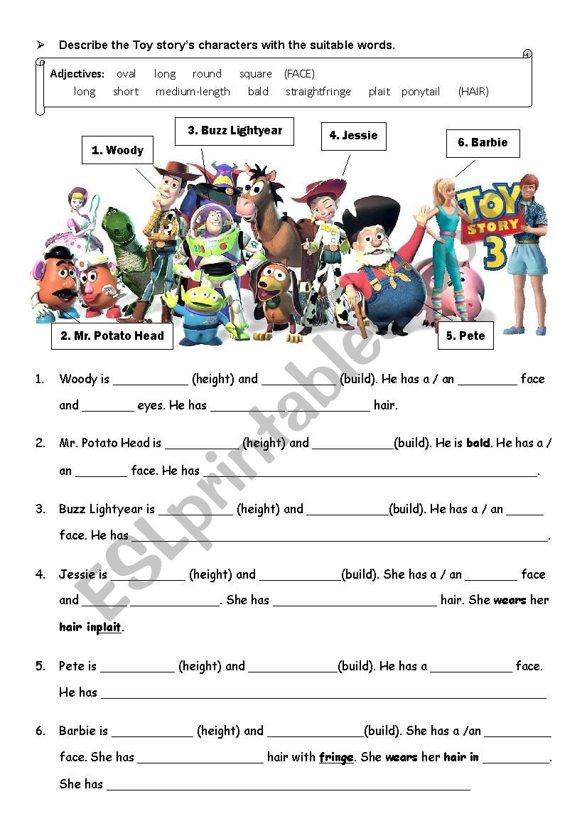 Appearance 2 worksheet