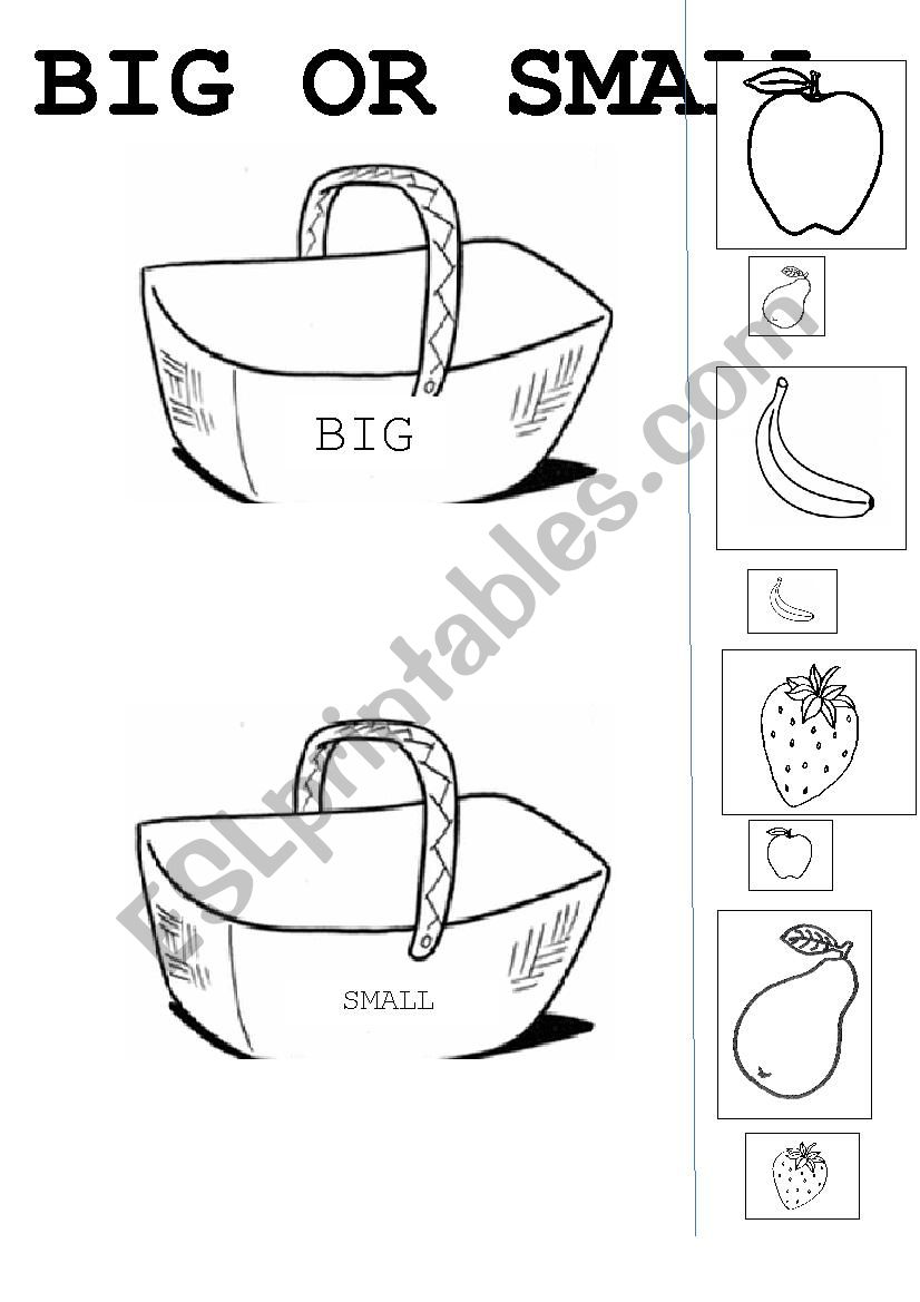 Big and Small - ESL worksheet by MPilar